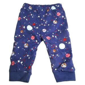 Cat & Jack Baby Pants Size 3M–6M Blue with Planets & Stars Soft Cotton Blend